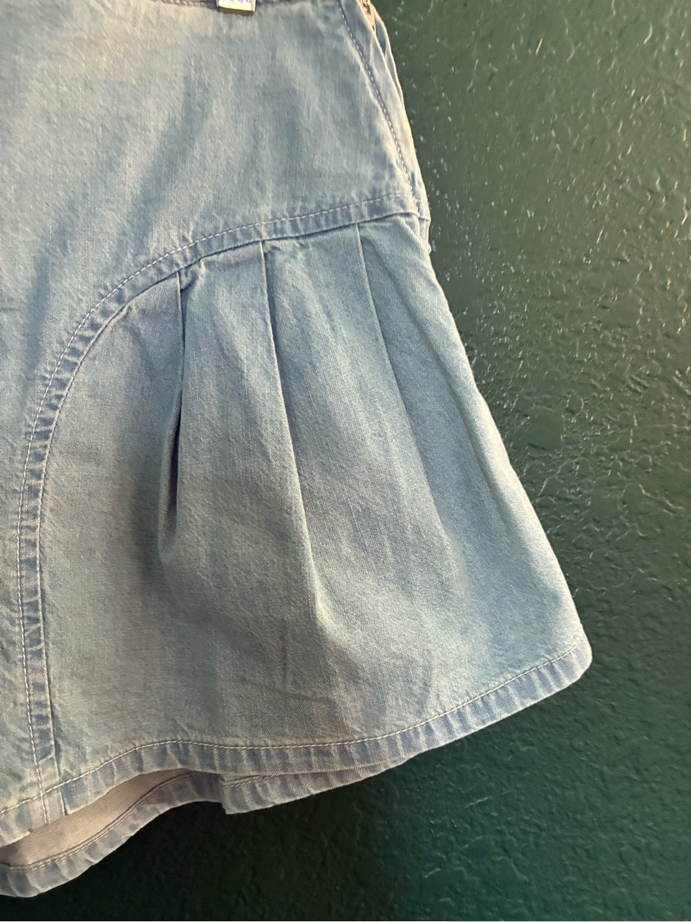 We The Free Light Blue Pleated Denim Skort NWT 27 - Picture 7 of 10